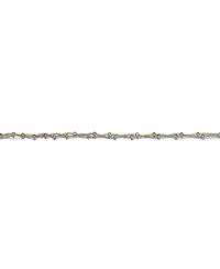 GiGiGirl Sterling Silver Two-Tone Entwined Double-Layer Chain Anklet