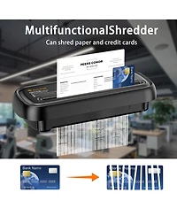 Bonsaii 6-Sheet Strip-Cut Paper Shredder with Basket, Portable Home Office Shredder with Overheat Protection, Compact Design for Easy Use