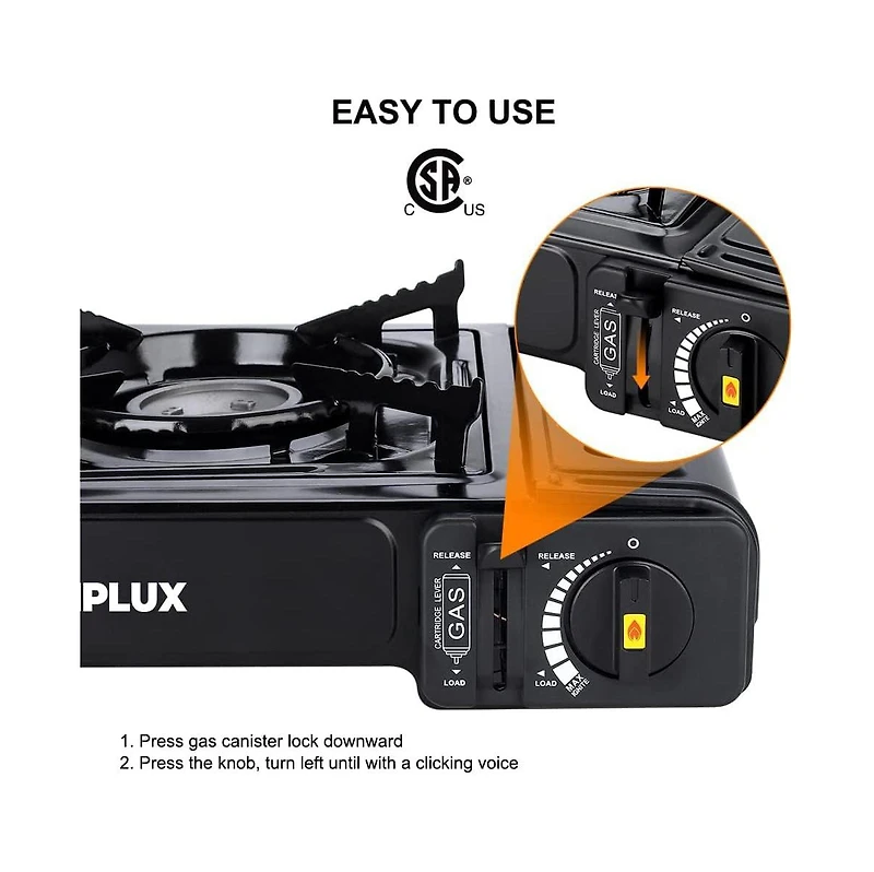 Aofar Dual Fuel Propane & Butane Stove with Carrying Case, Portable Camping Stoves with Csa Certification