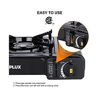 Aofar Dual Fuel Propane & Butane Stove with Carrying Case, Portable Camping Stoves with Csa Certification