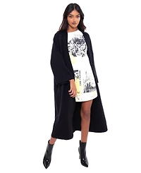 Dai Moda Women's Open Front Sweater Kimono Sleeve Duster