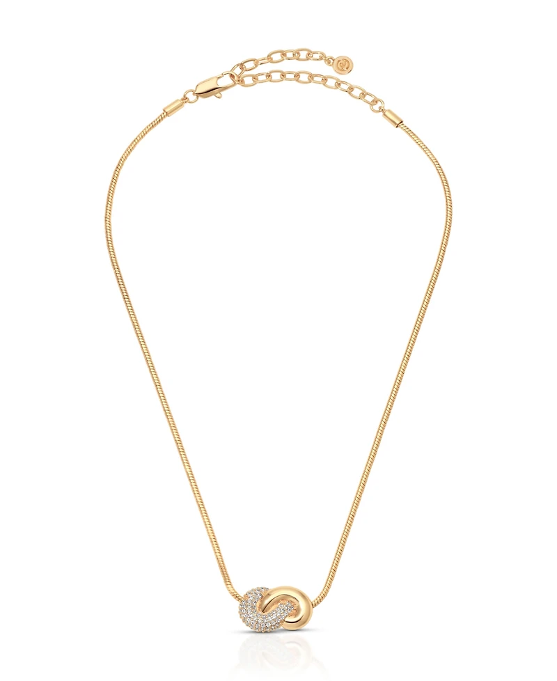 Ettika Gold Plated Love Me Knot Necklace