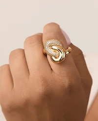 Ettika Gold Plated Love Me Knot Ring