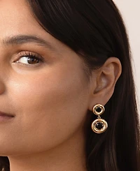 Ettika Gold Plated Orbit Crystal Earrings