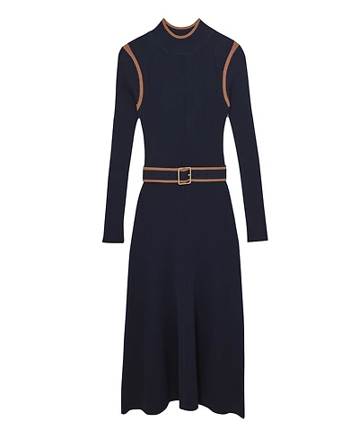 Reiss Women's Color-Block Rib-Knit Midi Dress