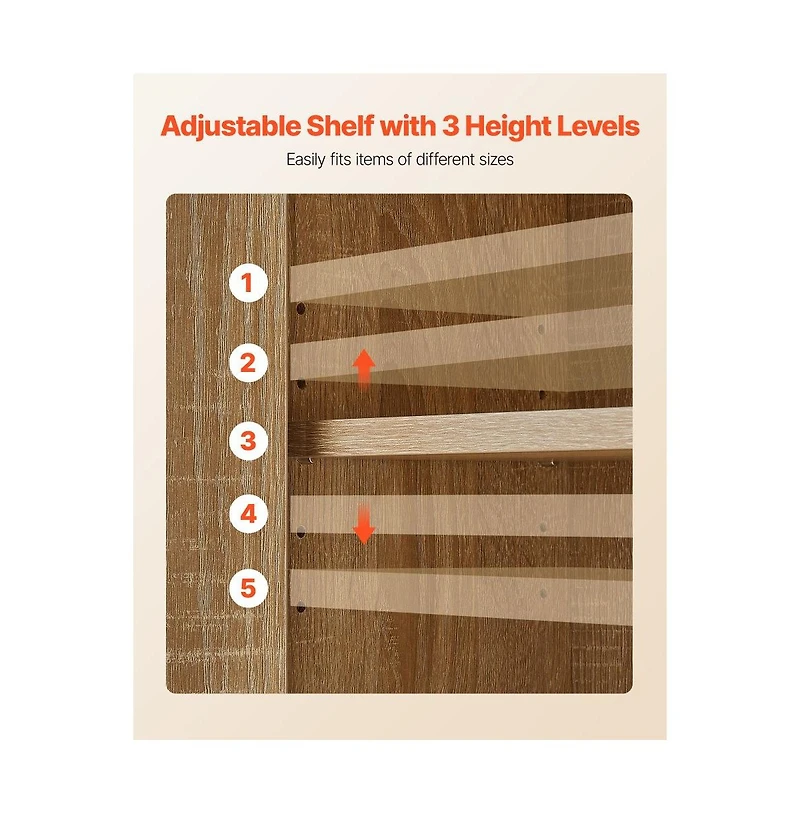 Slickblue Over Toilet Bathroom Cabinet with Door and Storage Shelves