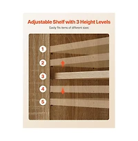 Slickblue Over Toilet Bathroom Cabinet with Door and Storage Shelves