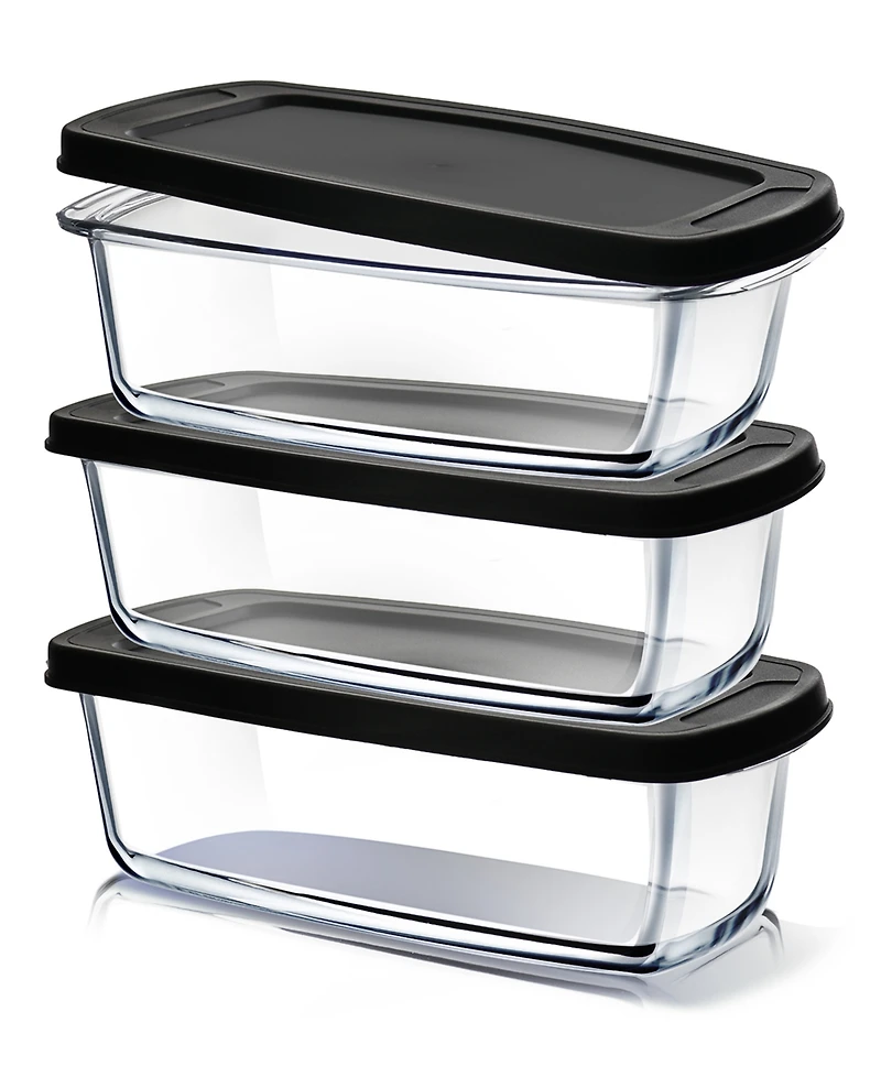 Nestl Airtight 6-Pc. Rectangular Bread Loaf Containers Set