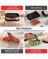 Nestl Borosilicate -Pc. Food Storage Container Set