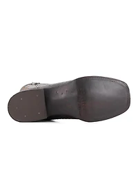 Forastero Men's Croco Embossed Leather Cowboy Boots