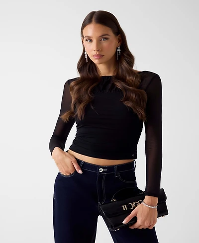 Guess Women's Long-Sleeve Boat Neck Kadelyn Top