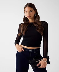 Guess Women's Long-Sleeve Boat Neck Kadelyn Top