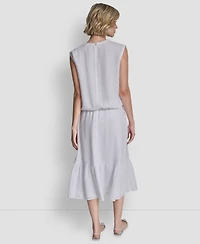 Dkny Women's Drawstring Hem Sleeveless Top