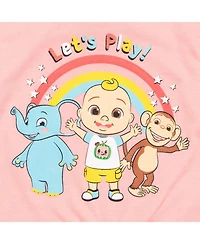 CoComelon Toddler Girls Knotted Pullover Long Sleeve Graphic T-Shirt & Leggings Set Toddler|Child