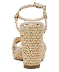 Anne Klein Women's Vow Braided Wedge Heel Sandals