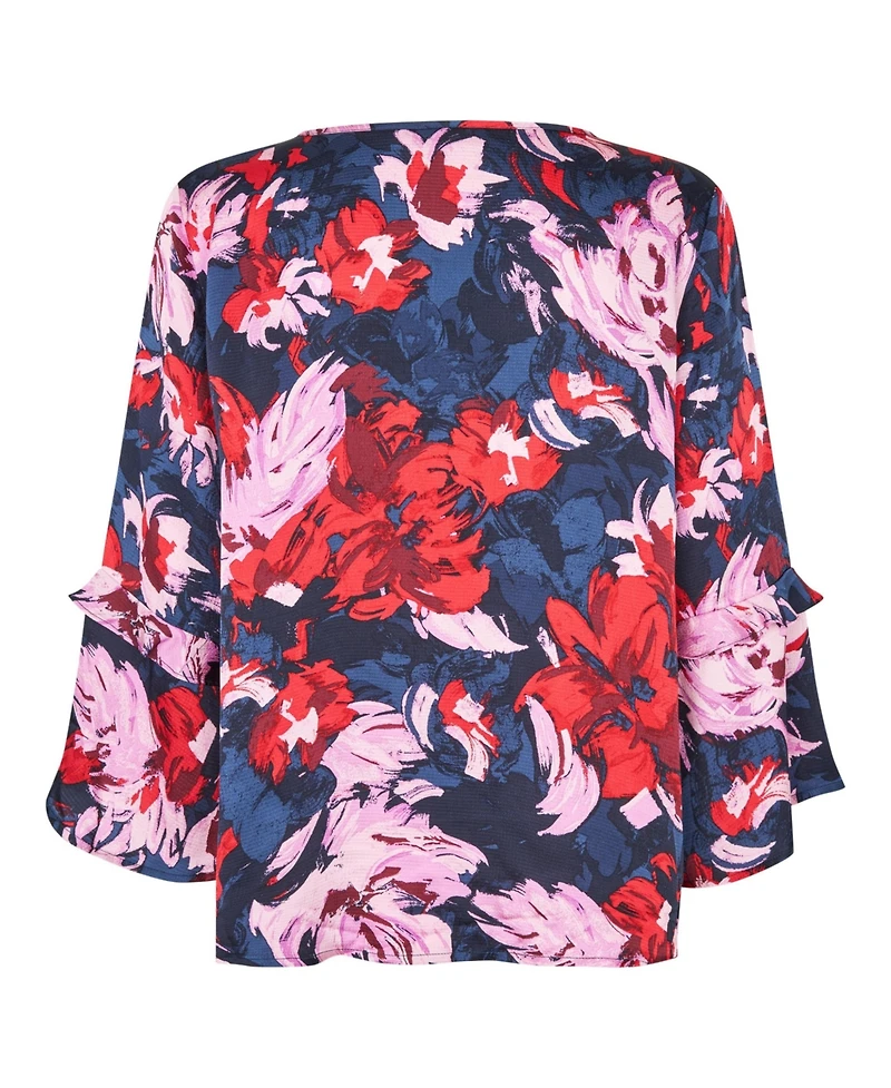 Masai Copenhagen Women's MaBimelda Keyhole Detail Floral Top