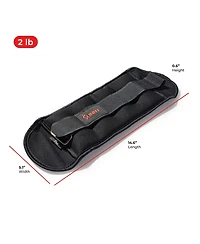 Sunny Health & Fitness Ankle Weights 2 lb, Pair, Black