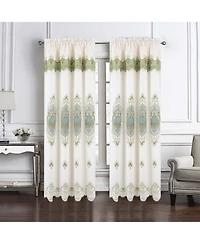 Rt Designer Collection Betsy Macrame Rod Pocket Curtain Panel 52" x 84" Sage