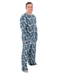Leveret Men's Two Piece Viscose from Bamboo Holiday Pajamas