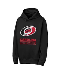 Outerstuff Big Boys and Girls Black Carolina Hurricanes Back to Basics Hoodie