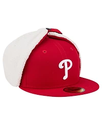 New Era Men's Red Philadelphia Phillies Dog Ear Classic 59FIFTY Fitted Hat