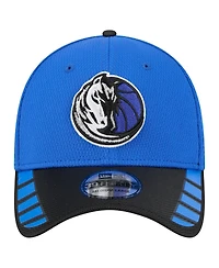New Era Men's Blue Dallas Mavericks Visor Hit 39THIRTY Flex Hat