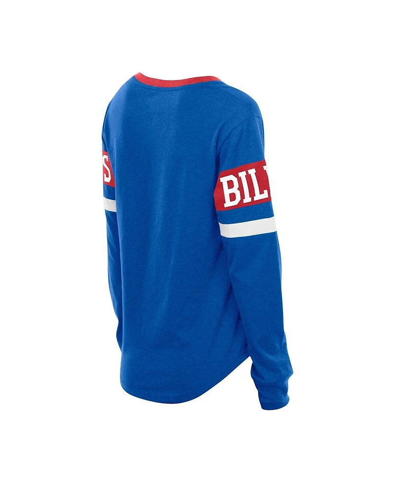 New Era Women's Royal Buffalo Bills Throwback Lace-Up Long-Sleeve T-Shirt