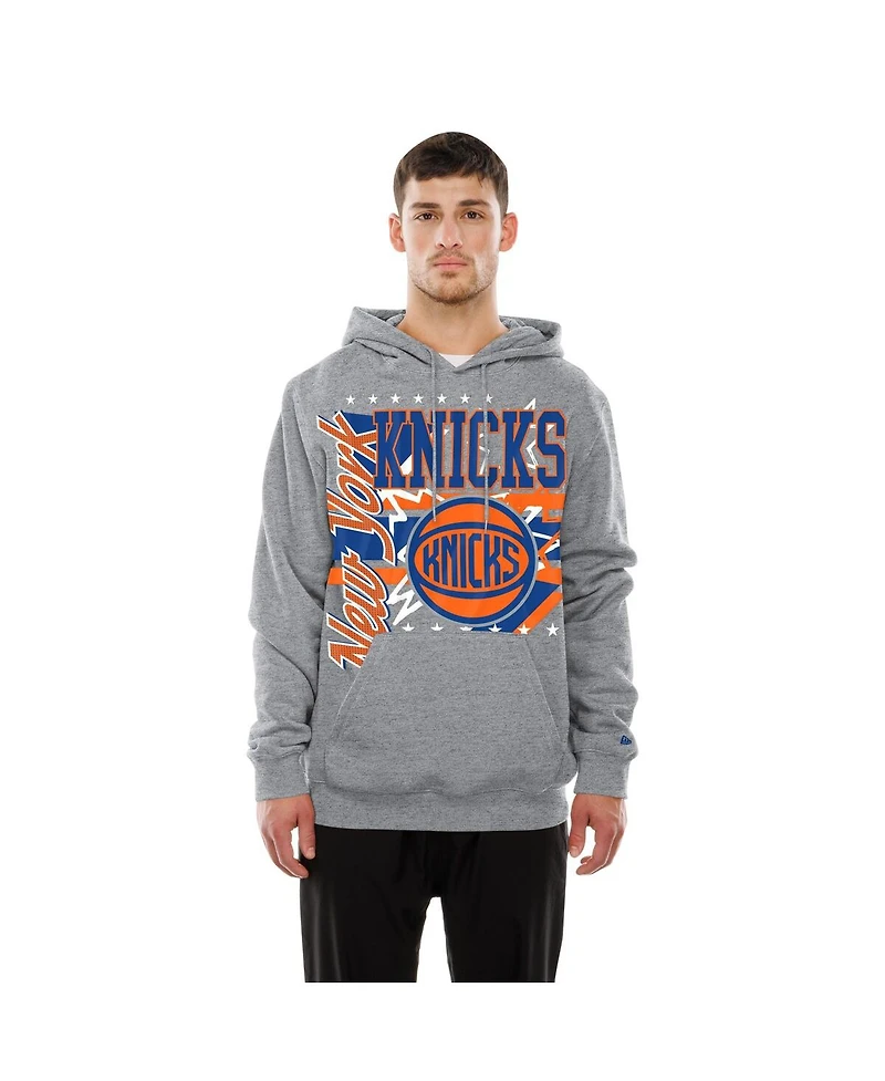 New Era Men's Gray York Knicks Injection Sport Classics Hoodie