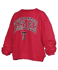 Pressbox Women's Red Texas Tech Raiders Janise Fleece Sweatshirt