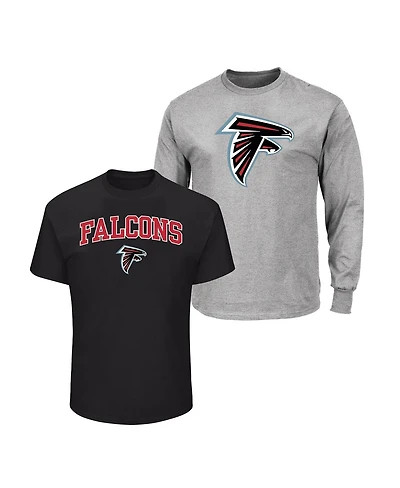 Fanatics Men's Black/Heather Gray Atlanta Falcons Big & Tall 2-Pack T-Shirt Set