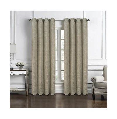 Rt Designers Collection Roman Jacquard Premium & Stylish Grommet Panel 54" x 90" Taupe