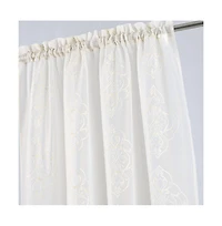 Rt Designers Collection Andrea Emb Metallic Doily Rod Pocket Room Darkening Curtain Panels for Bedroom 54" x 95" Gold