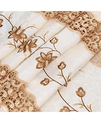 Rt Designer Collection Antonia Macrame Luxurious Decorative Rod Pocket Curtain Panel