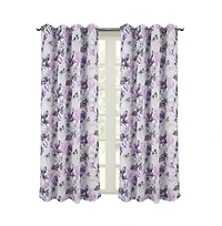 Rt Designers Collection Eden Printed Blackout Grommet Window Curtain Panel 54" x 84" Lilac