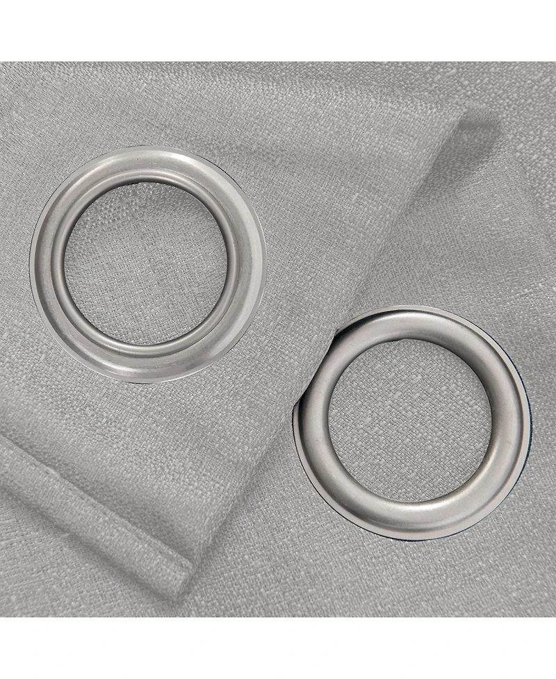 Rt Designers Collection Cole Textured Grommet Room Darkening Curtain Panel 54" x 95" Silver