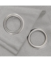 Rt Designers Collection Cole Textured Grommet Room Darkening Curtain Panel 54" x 95" Silver