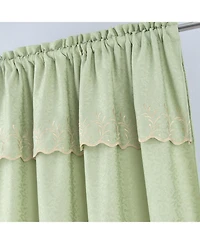 Rt Designer Collection Antonia Macrame Luxurious Decorative Rod Pocket Curtain Panel 54" x 84" Sage