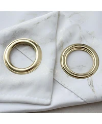 Rt Designer Collection Heidi Halo Foil Blackout Luxurious Decorative Grommet Curtain Panel 54" x 90" White