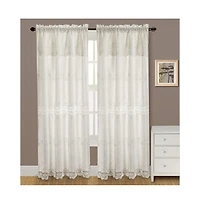 Rt Designers Collection Alisa Macrame Rod Pocket Window Room Darkening Panel 54" x 84