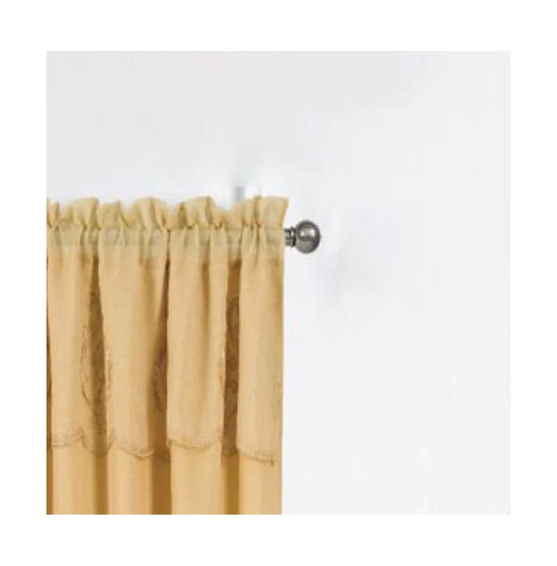 Rt Designers Collection Jayla Stylish & Premium Embroidered Curtain Panel 54" x 90" Gold