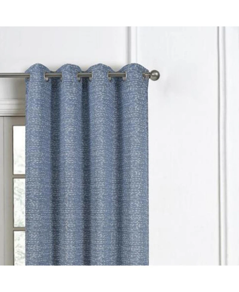 Rt Designers Collection Roman Jacquard Premium & Stylish Grommet Panel 54" x 90" Dark Blue