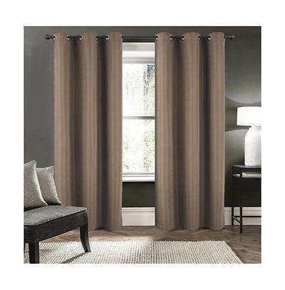 Rt Designers Collection Barron 100% Blackout Grommet Curtain Panel 54" x 90" Taupe