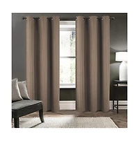 Rt Designers Collection Barron 100% Blackout Grommet Curtain Panel 54" x 90" Taupe