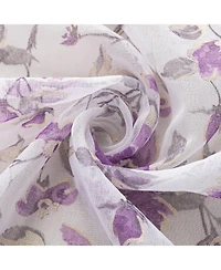 Rt Designers Collection Meadow Grommet Metallic Sheer Printed Doily Curtain Panel 54" x 95" Lilac