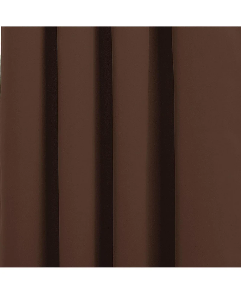 Rt Designers Collection Anchorage Blackout Grommet Curtain Panel 54" x 84" Chocolate
