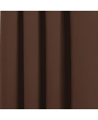 Rt Designers Collection Anchorage Blackout Grommet Curtain Panel 54" x 84" Chocolate