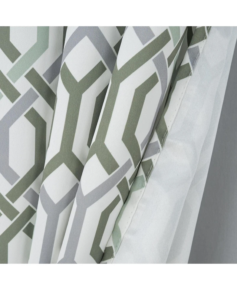Rt Designer Collection Rory Printed Blackout Luxurious Decorative Grommet Curtain Panel 54" x 90" Sage