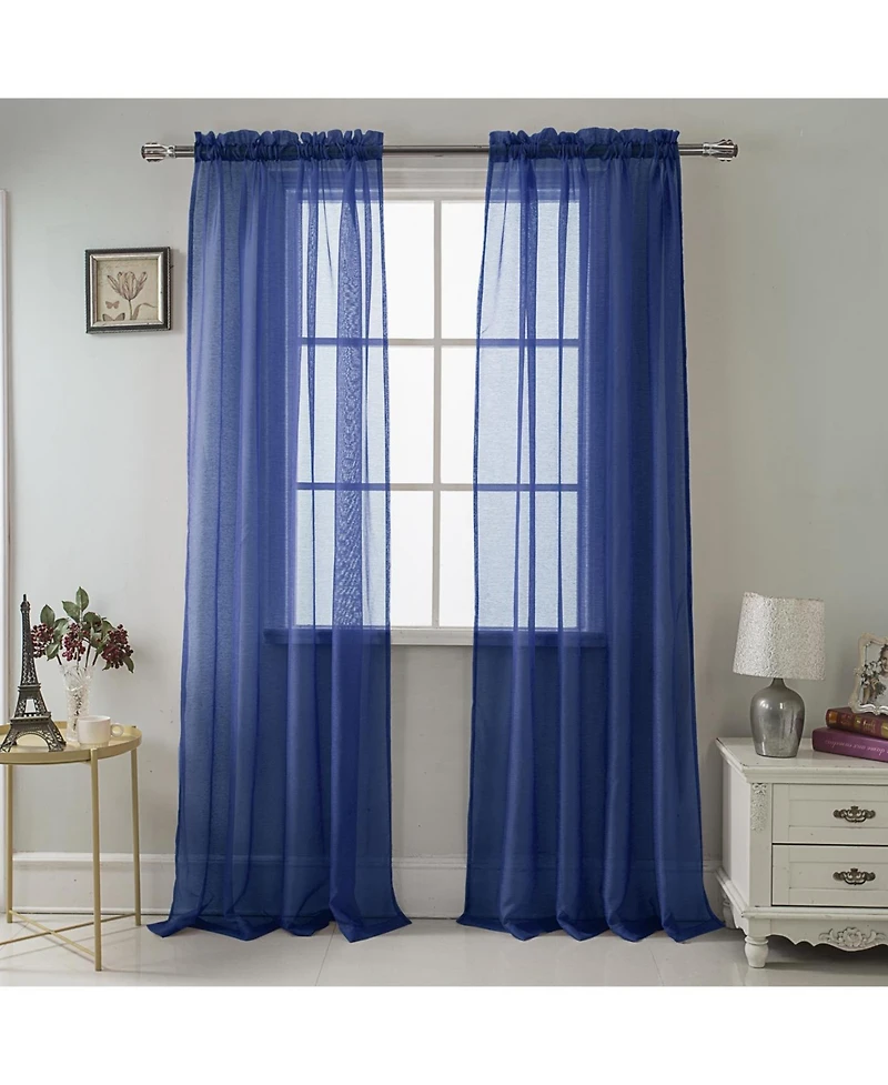 Rt Designer Collection Celine Sheer Luxurious Modern Curtain Panel