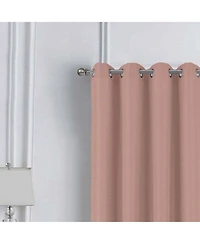 Rt Designer Collection Cindy Textured 2 Pack Grommet Curtain Panel 36" x 84" Taupe