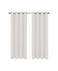 Rt Designer Collection Cindy Textured 2 Pack Grommet Curtain Panel 36" x 84" White